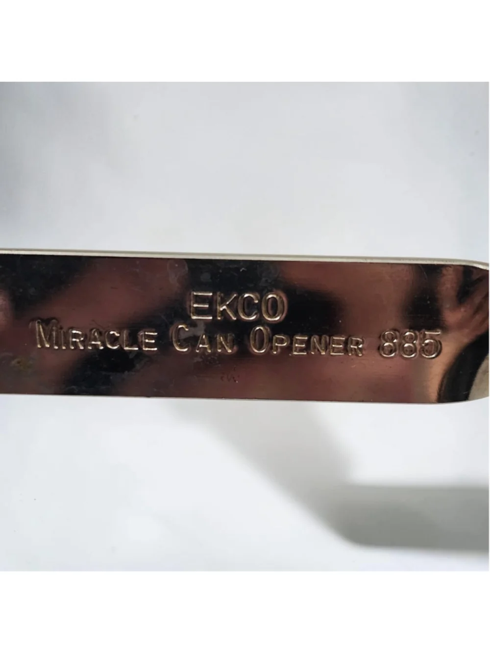 Vintage 1960s EKCO Miracle Can Opener 885 USA Chrome Metal Kitchen Tool